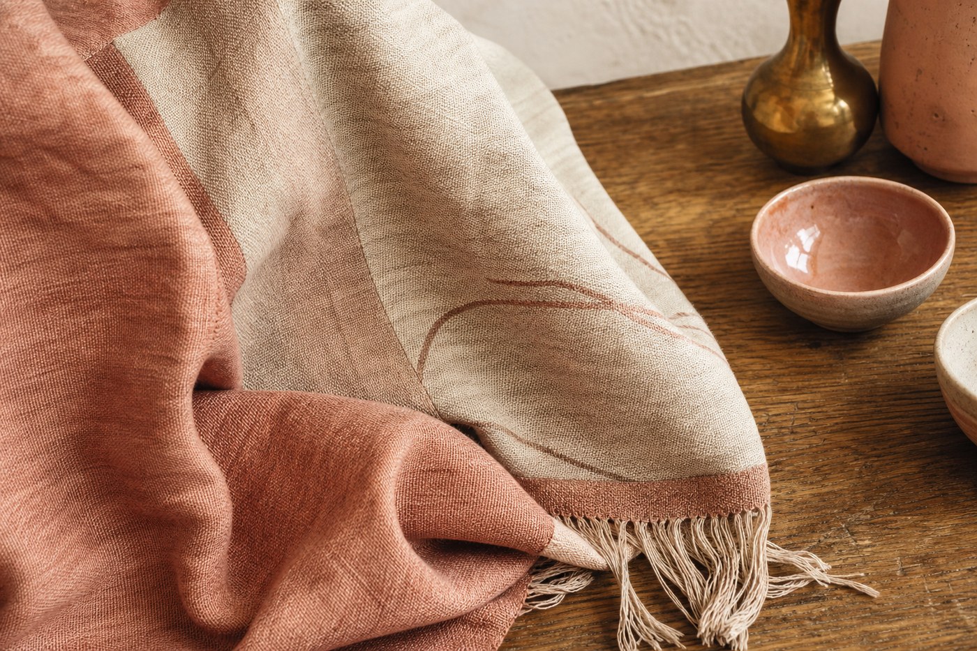 Handwoven linen textile